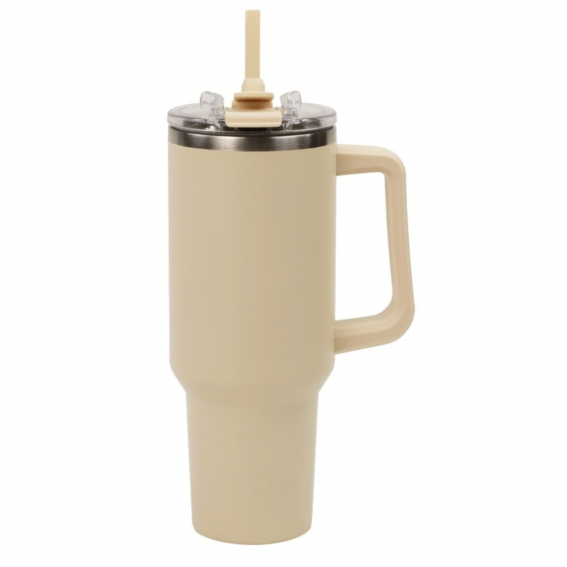 SimpliMust Drinkbottle Personalised 40oz Tumbler Cup - Stone