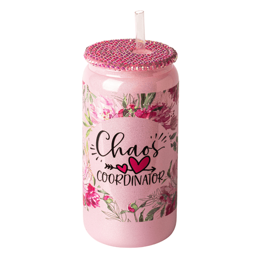 SimpliMust Libbey Glass Cup Chaos Coordinator Shimmer Bling Cup