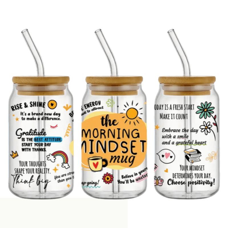 SimpliMust Libbey Glass Cup The Morning Mindset Glass Libbey Cup