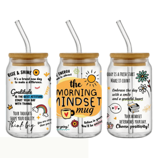 SimpliMust Libbey Glass Cup The Morning Mindset Glass Libbey Cup