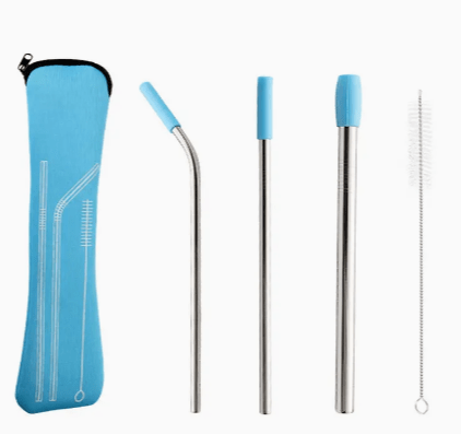 SimpliMust Metal Straws Ultimate Reuseable Straw Set