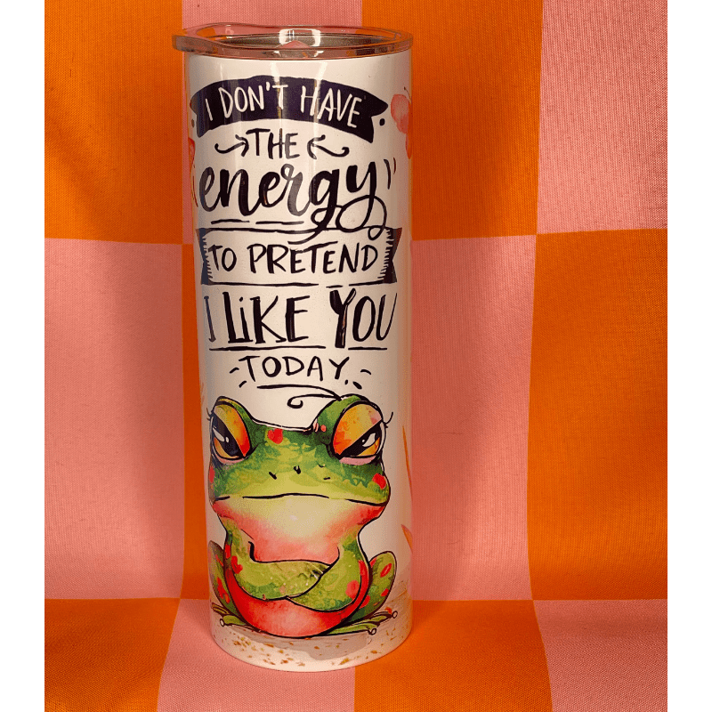 SimpliMust Mug I Don't Have the Energy 20oz Skinny Tumbler