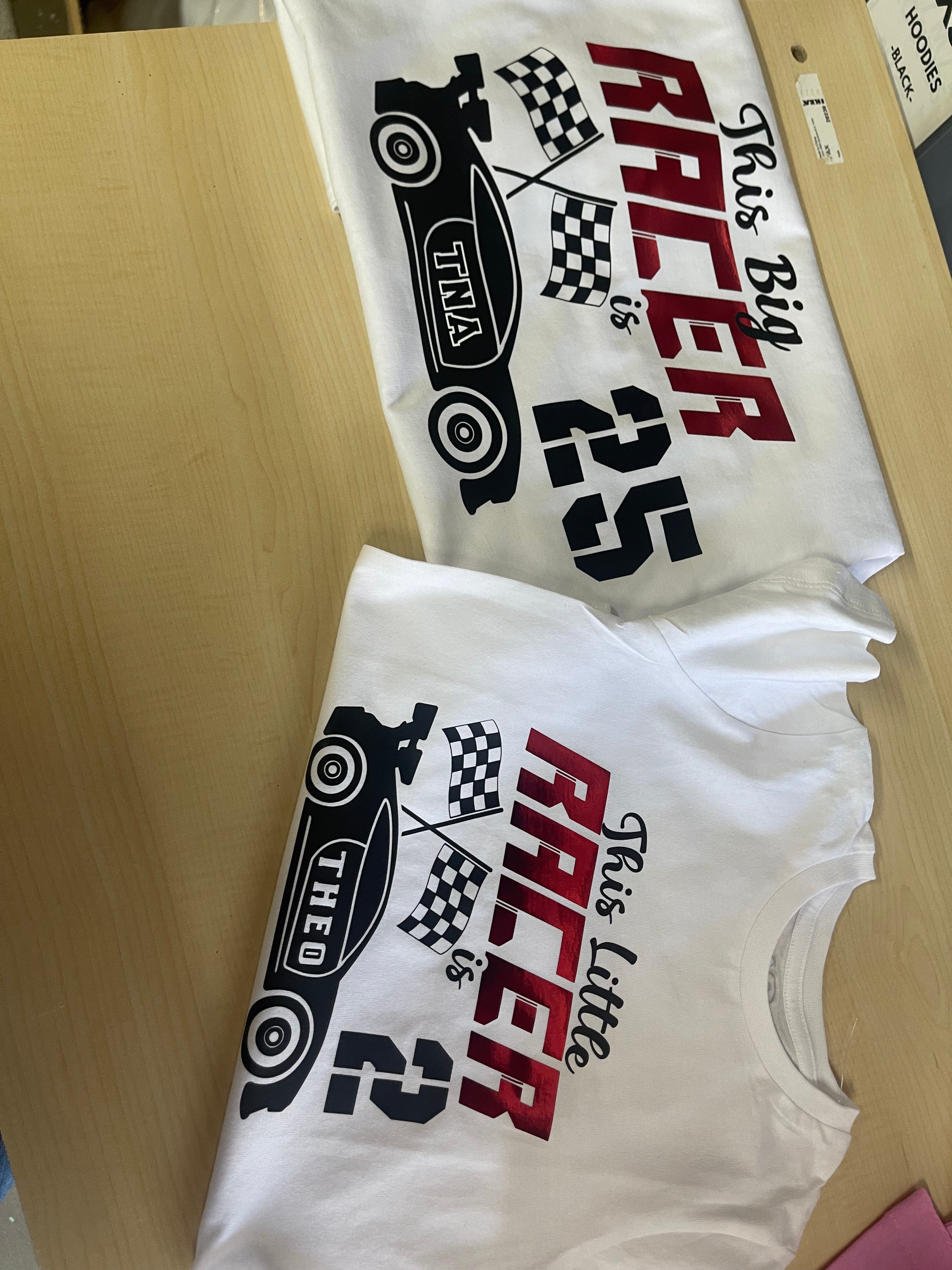SimpliMust Racer Tshirts Personalised