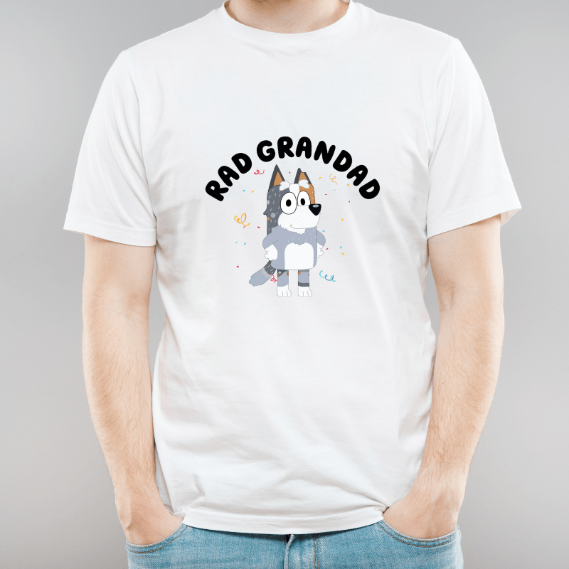 SimpliMust tshirt Bluey Rad Grandad - Personalised
