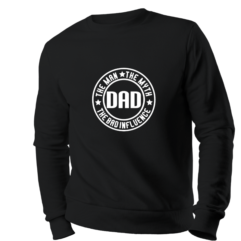 SimpliMust TShirt Dad The Man the Myth the Bad Influence