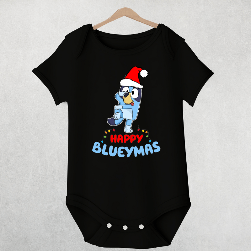 SimpliMust TShirt Happy Blueymas Matching Tshirts - Black