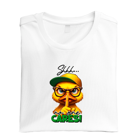 SimpliMust tshirt Shh No-One Cares Duck Tshirt