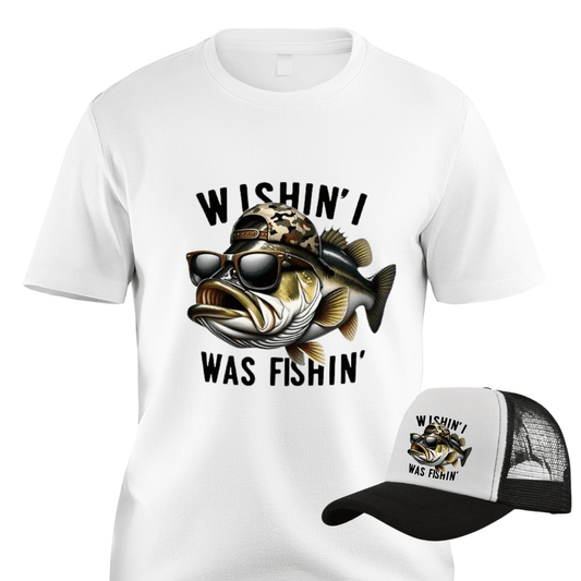 SimpliMust TShirt Wishin I Was Fishin Tshirt