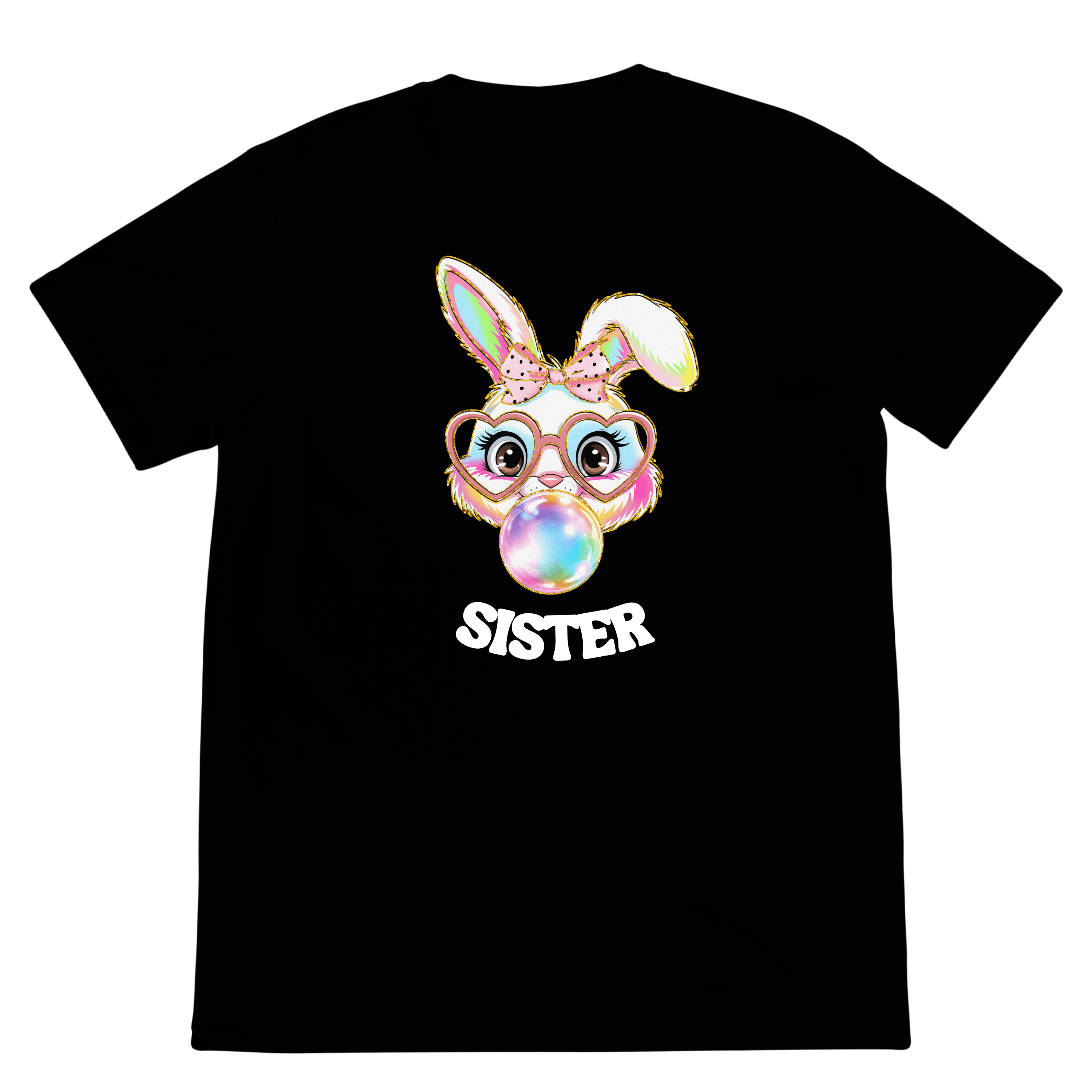 SimpliMust Tshirts Easter Cute Bunny Tshirt - Personalised