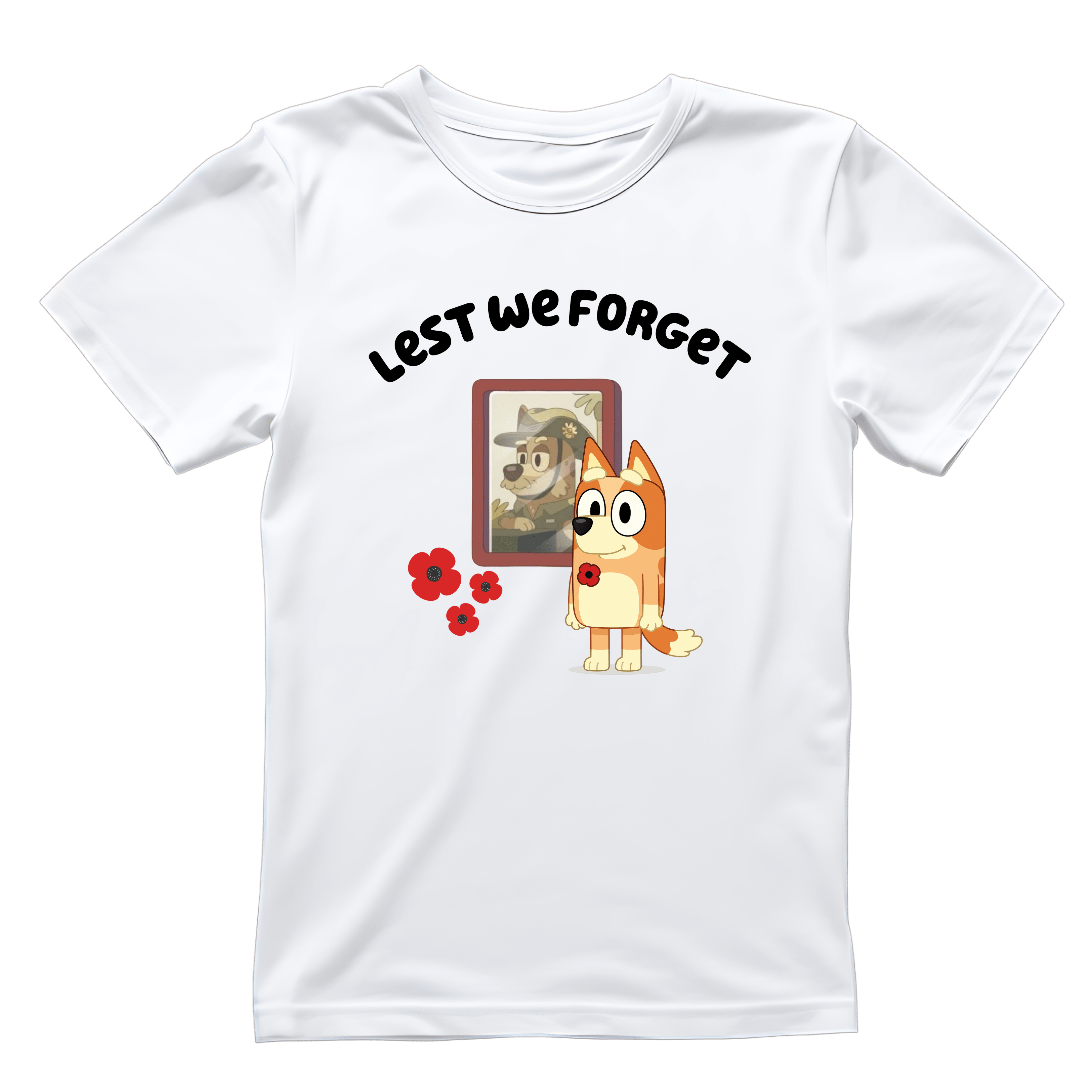 SimpliMust Tshirts Family Lest We Forget Bluey Tshirts