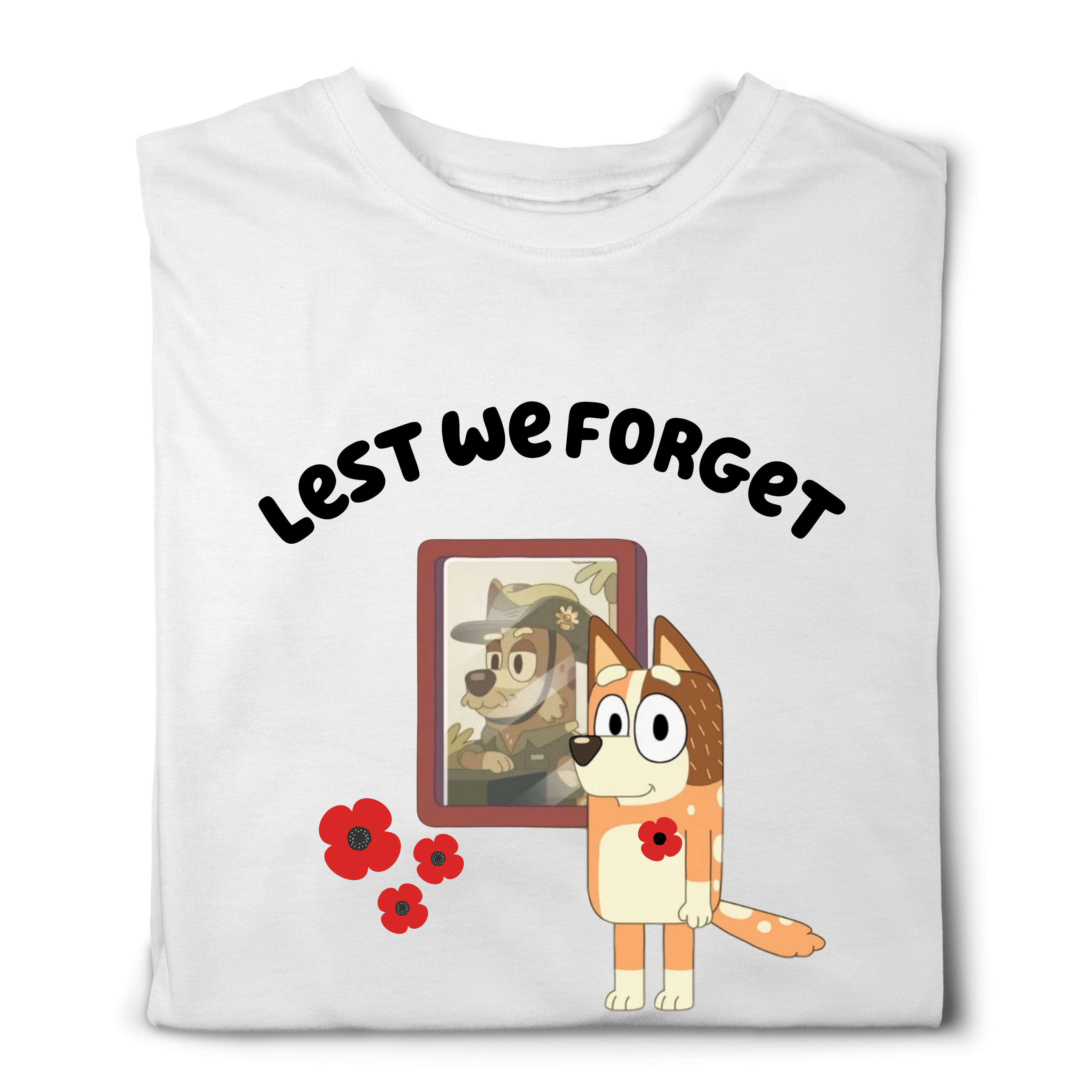 SimpliMust Tshirts Family Lest We Forget Bluey Tshirts