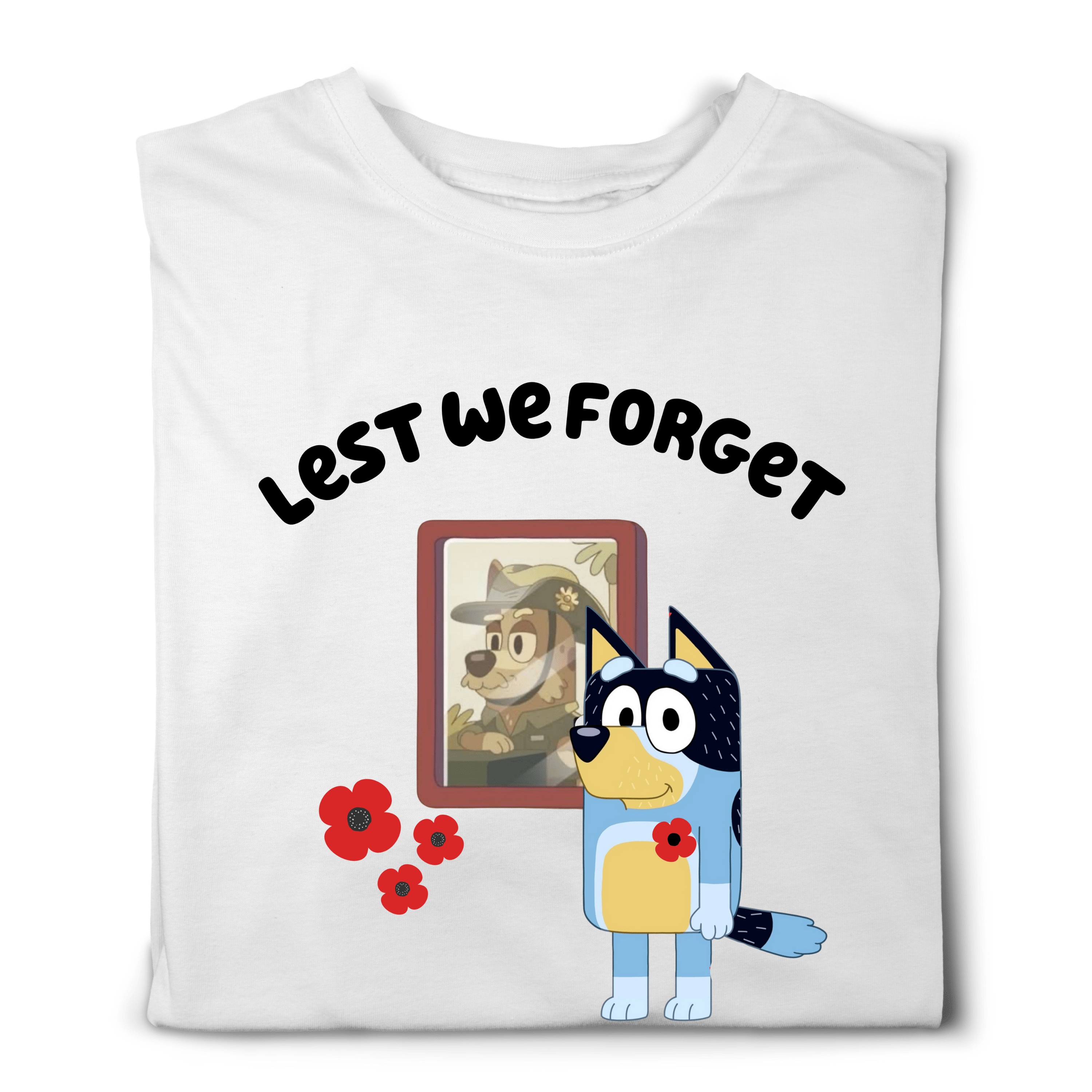 SimpliMust Tshirts Family Lest We Forget Bluey Tshirts