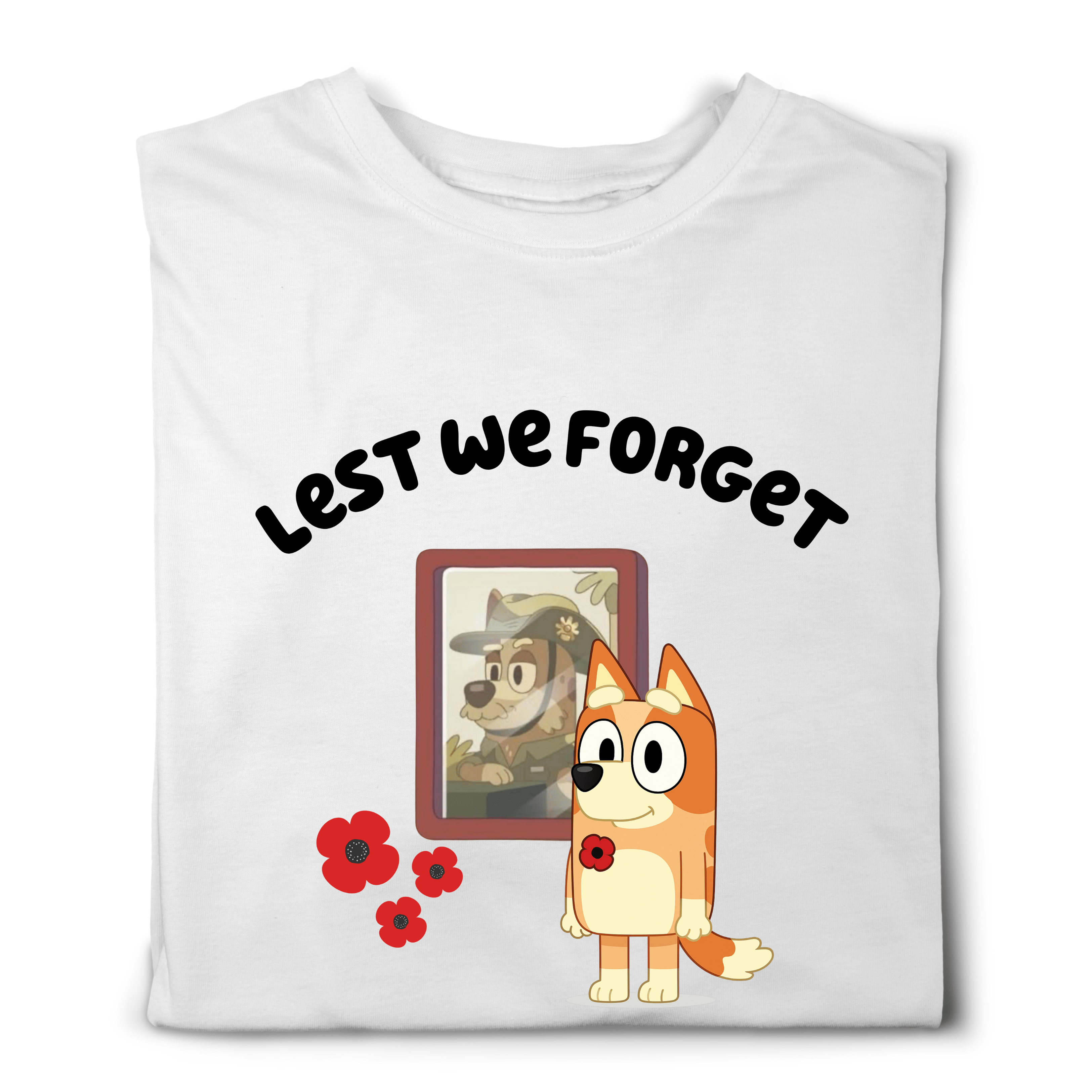 SimpliMust Tshirts Family Lest We Forget Bluey Tshirts