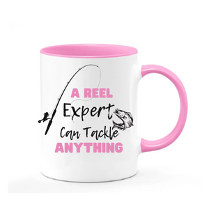 A Reel Expert Mug Pink