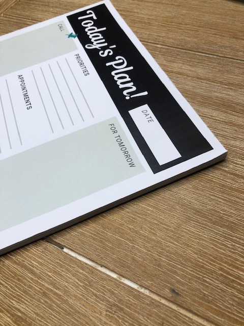 Daily Planner 50 Page Tear Off Pad