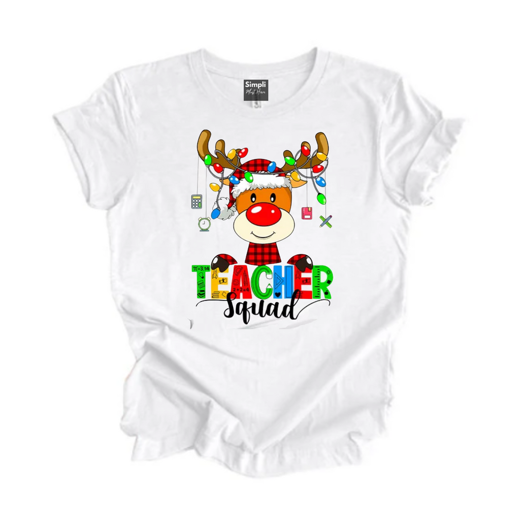 Teacher Squad Reindeer Shirt