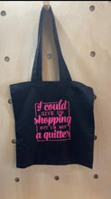 Load image into Gallery viewer, No Quitter Black Tote Bag
