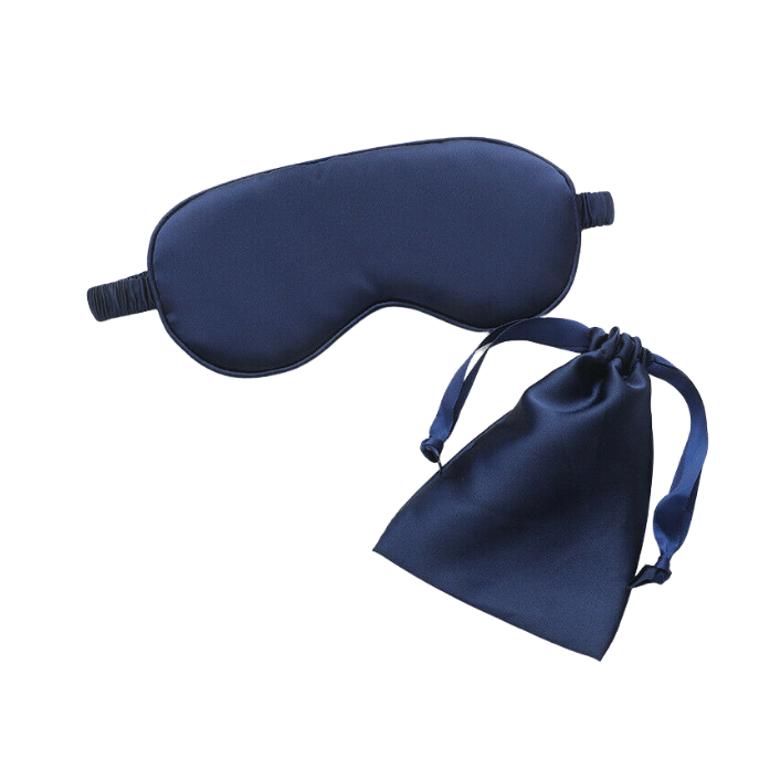 Personalised Navy Blue Satin Sleep Mask