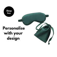Load image into Gallery viewer, Personalised Emerald Satin Sleep Mask
