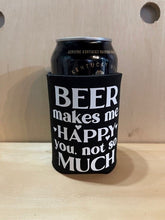 Load image into Gallery viewer, Beer Makes Me Happy Stubby Cooler
