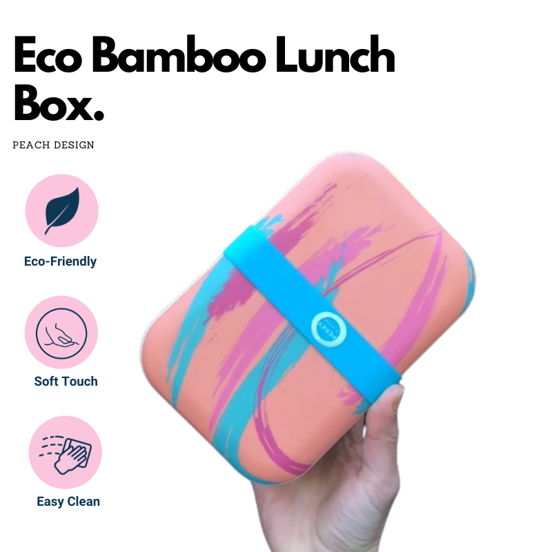 Eco Bamboo Lunch Box Peach