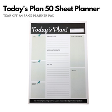 Load image into Gallery viewer, Daily Planner 50 Page Tear Off Pad

