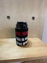 Load image into Gallery viewer, Fake News First Drink Stubby Cooler

