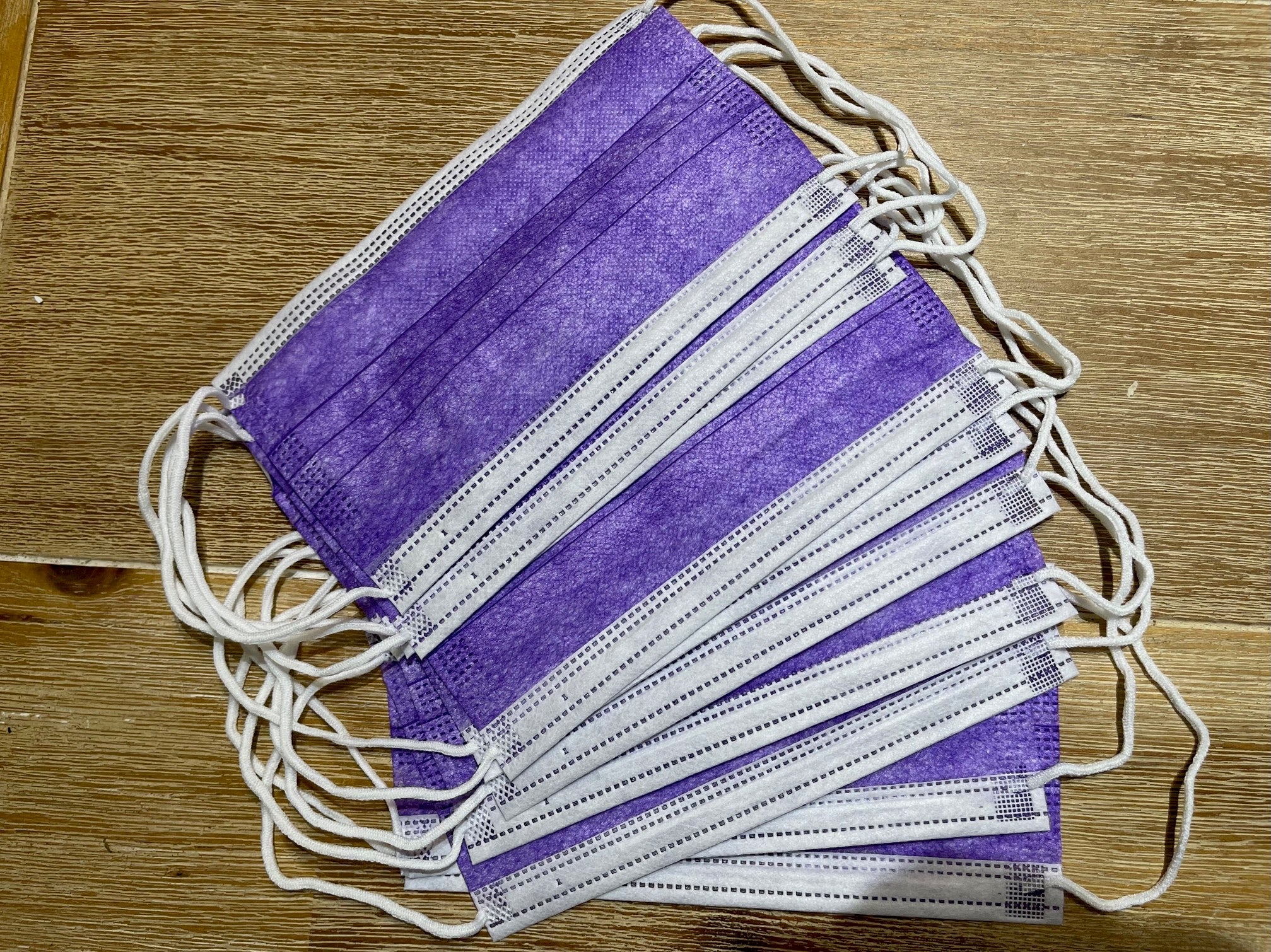 3-Ply Face Masks x30 Pack - Purple