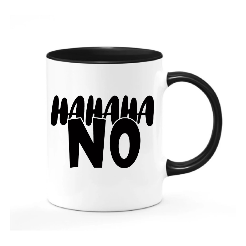 Simpli Mug Black HAHAHA No Mug