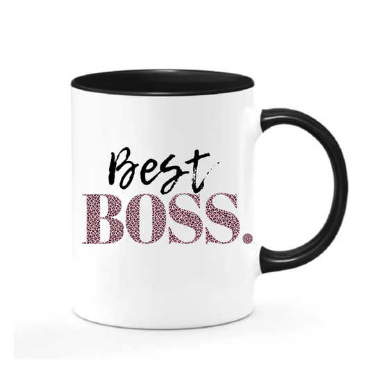 Simpli Mug White and Black Best Boss Mug