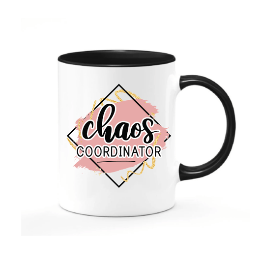 Simpli Mug White and Black Chaos Co-Ordinator Mug
