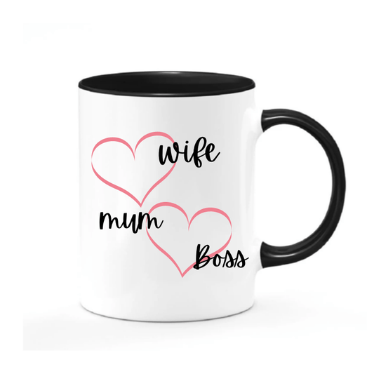 Simpli Mug Wife Mum Boss Ceramic Mug