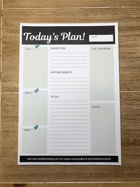 Simpli Planner Daily Planner 50 Page Tear Off Pad