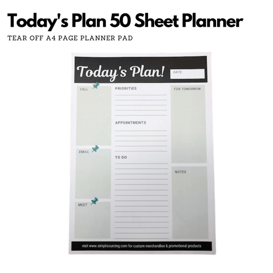 Simpli Planner Daily Planner 50 Page Tear Off Pad