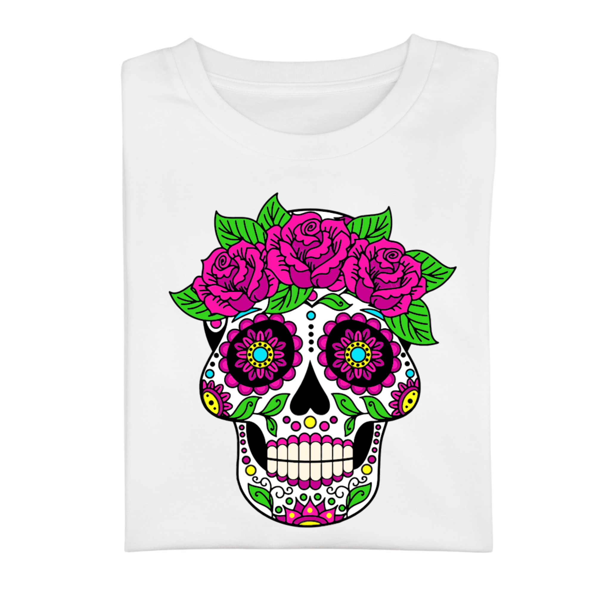 Simpli Shirts Floral Skull Tshirt