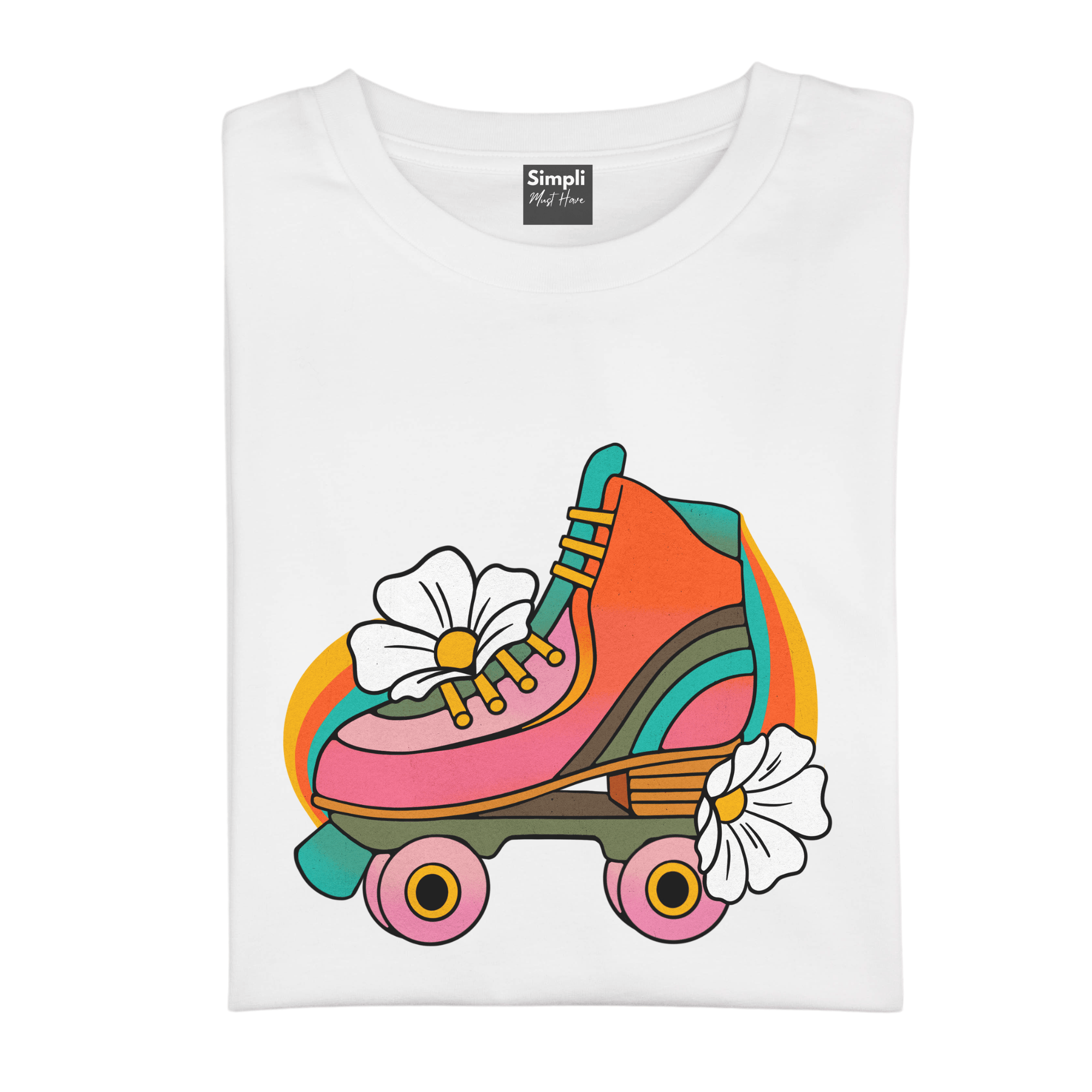 Simpli Shirts Retro Roller Skate Tshirt
