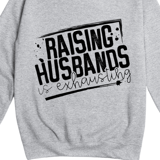 Simpli Sweatshirt S / Grey Raising Husbands is Exhausting Jumper