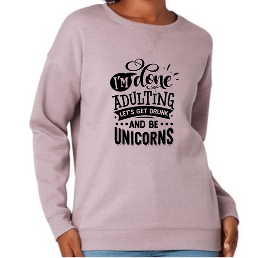 Simpli Sweatshirt S / Lilac Done Adulting Jumper