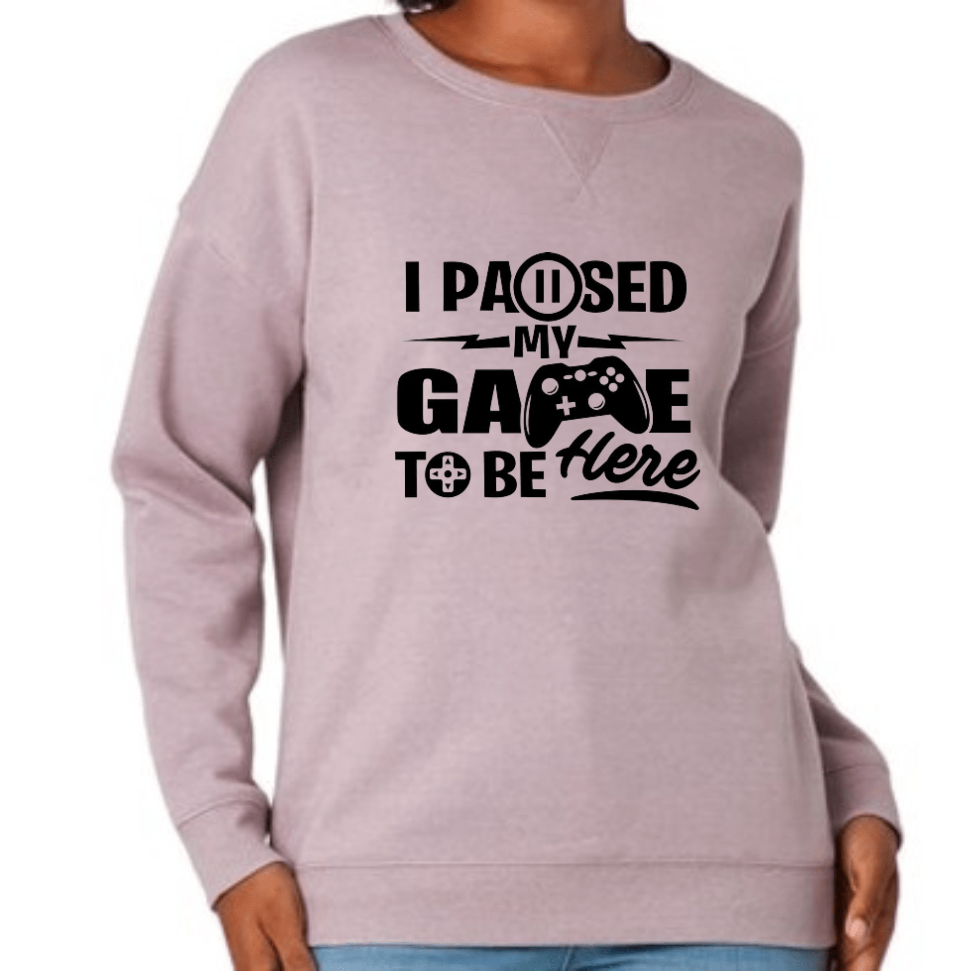 Simpli Sweatshirt S / Lilac I Paused My Game to Be Here Jumper
