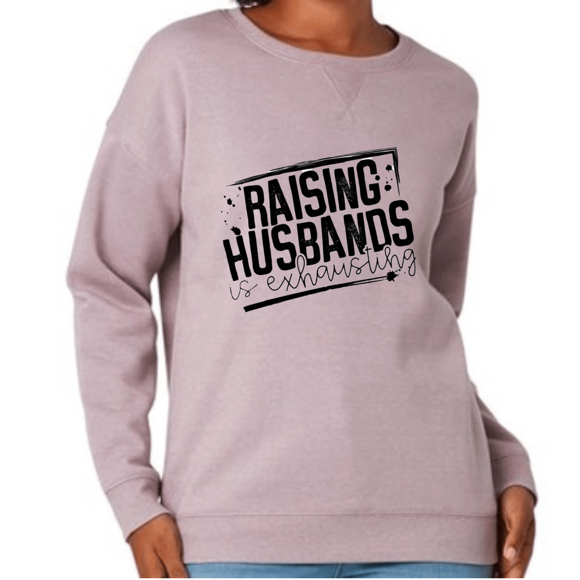 Simpli Sweatshirt S / Lilac Raising Husbands is Exhausting Jumper