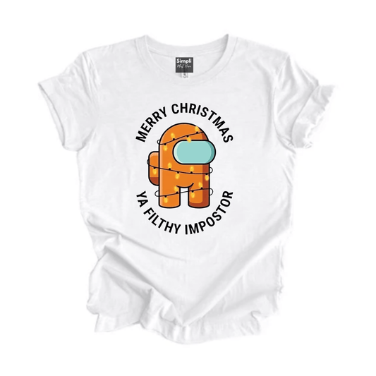 Simpli tshirt Merry Christmas Ya Filthy Impostor Shirt