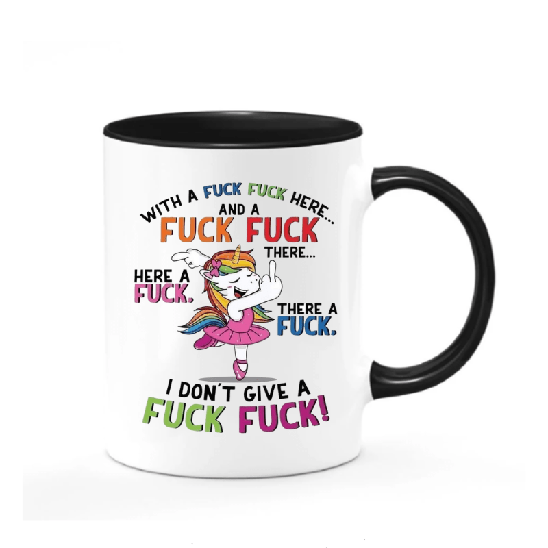 SimpliMust Mugs Black Handle F*ck F*ck Mug