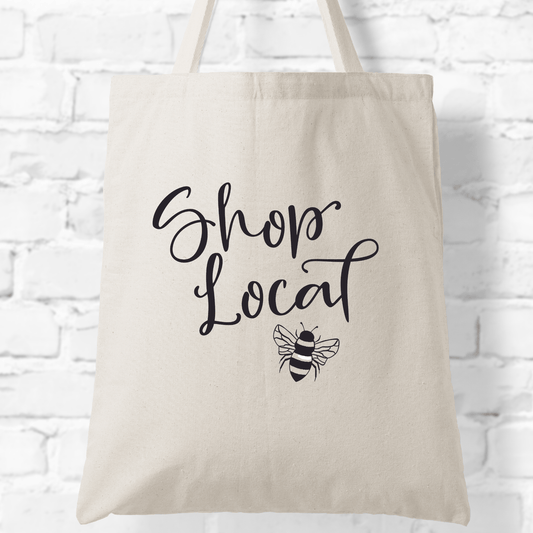 SimpliMust Paper & Plastic Shopping Bags Shop Local Tote Bag
