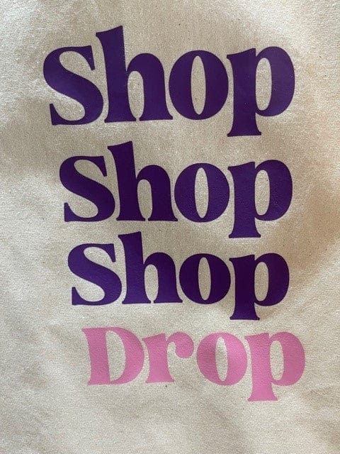 SimpliMust Paper & Plastic Shopping Bags Shop Shop Shop Drop Tote Bag