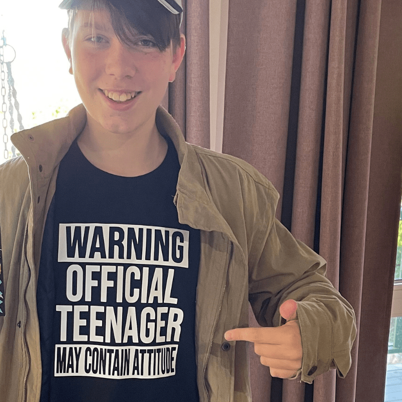 SimpliMust Shirts & Tops Warning Official Teenager May Contain Attitude TShirt