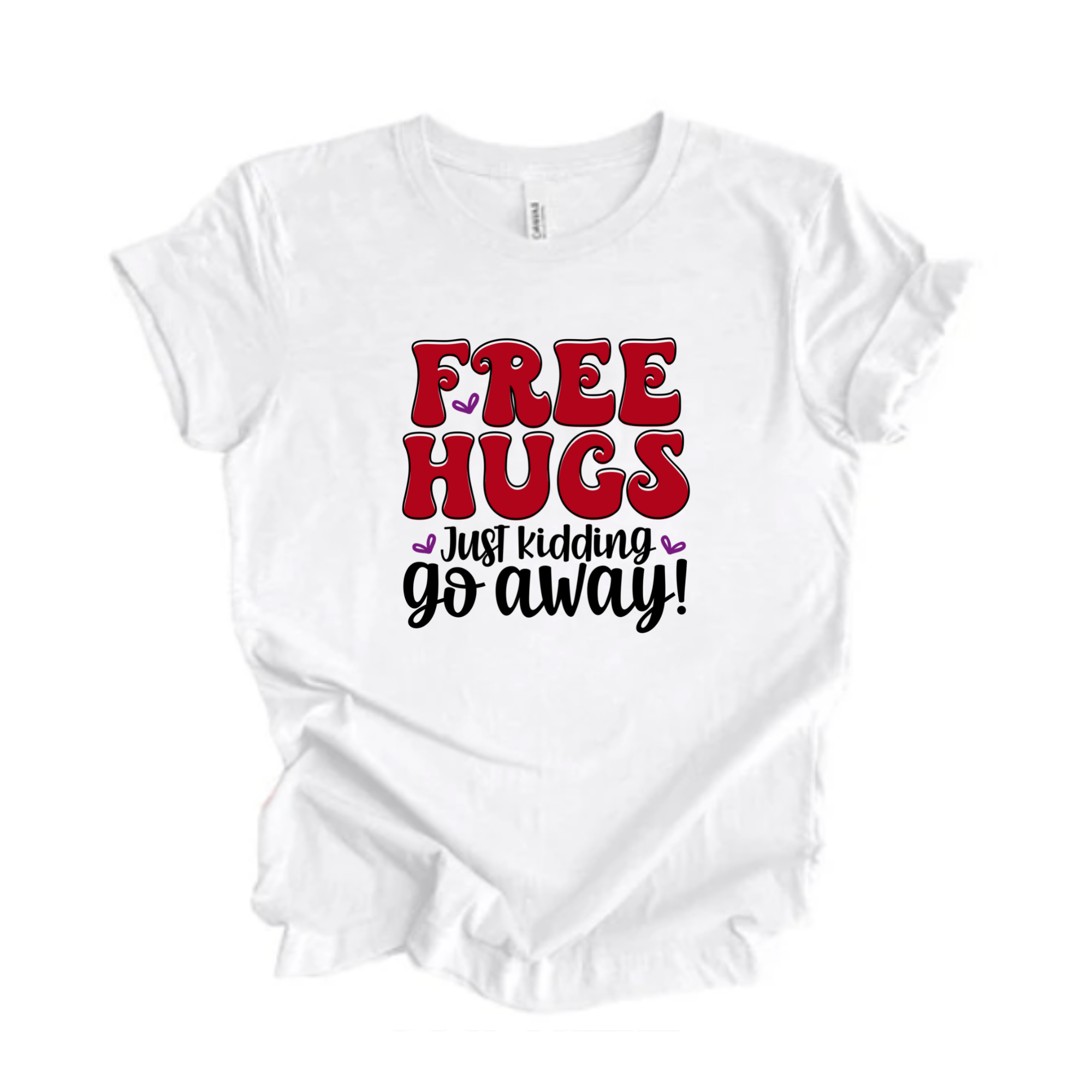 SimpliMust tshirt Free Hugs Just Kidding Go Away Tshirt